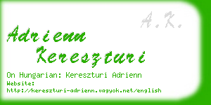 adrienn kereszturi business card